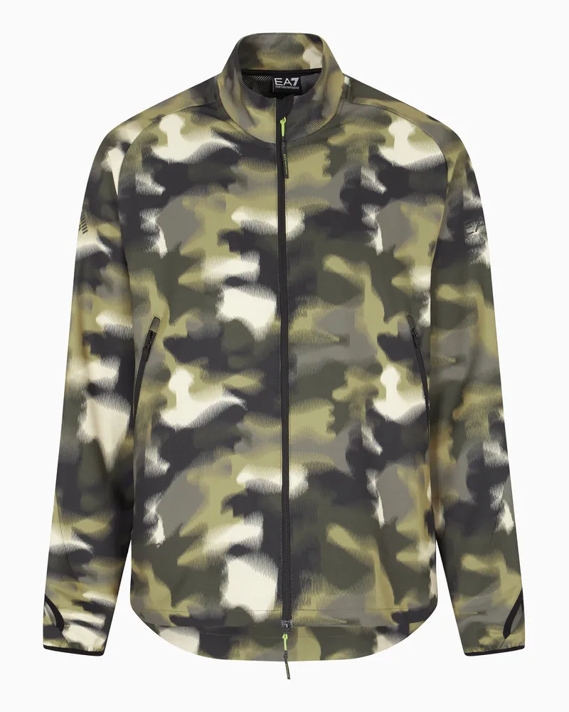 EA7 Urban Escape Leichte Jacke aus elastischem Funktionsgewebe Grün