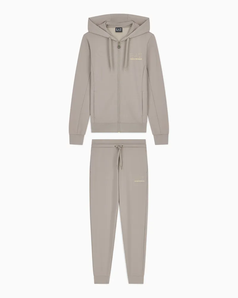 EA7 Trainingsanzug aus Viskose-Mischung mit Kapuze Tracksuit Grau