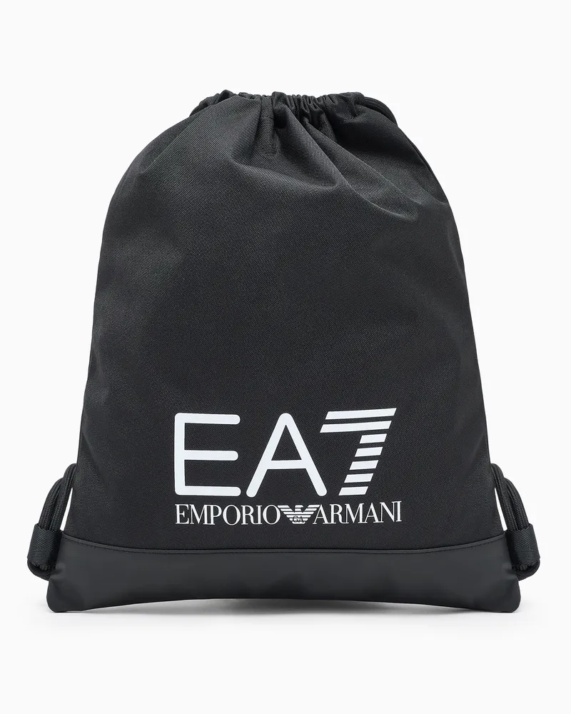 EA7 Train Core Tasche aus recyceltem Stoff mit großem -Logo Schwarz