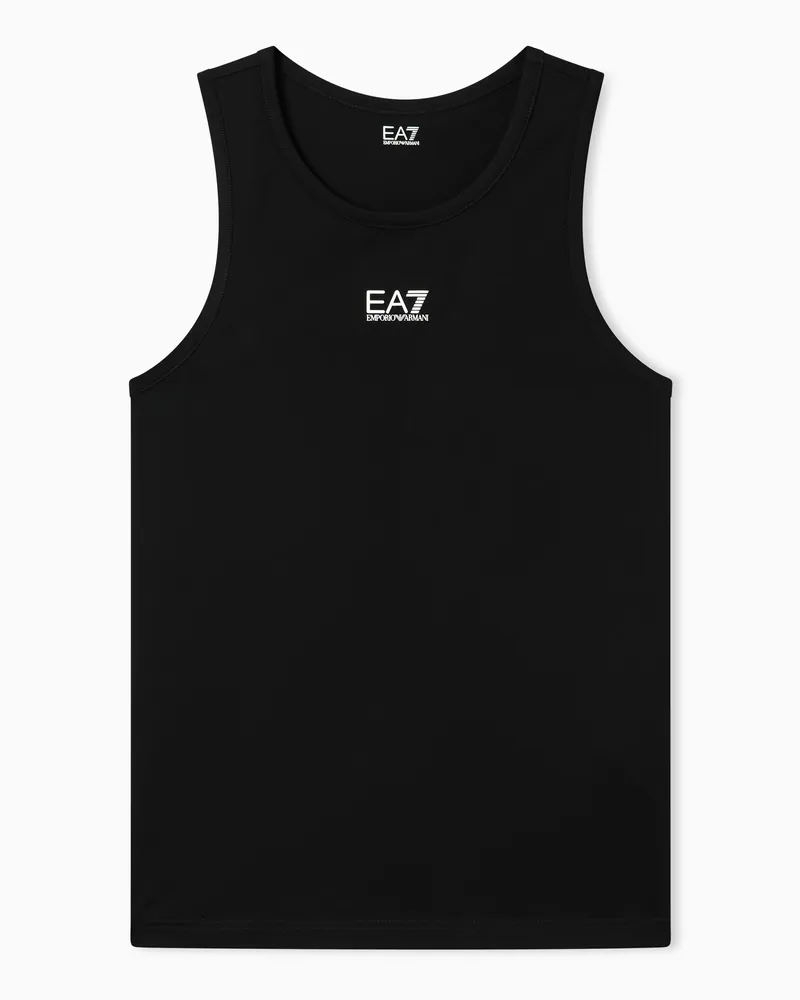 EA7 Tanktop Core Identity aus Baumwoll-Jersey Schwarz
