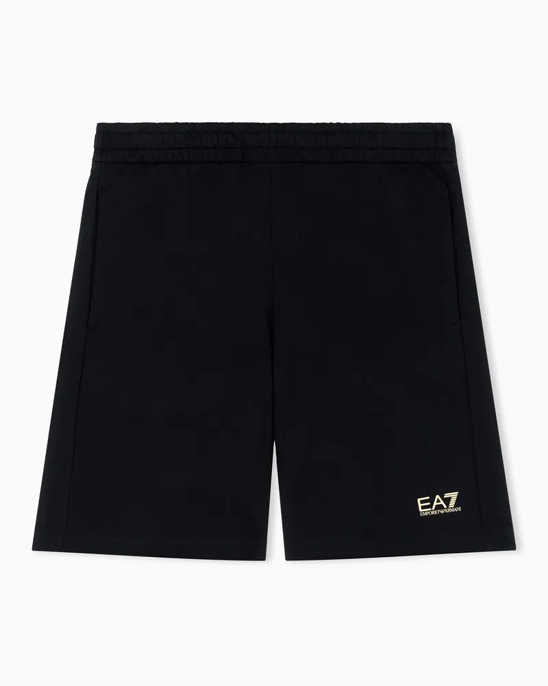 EA7 Core Identity Bermudashorts aus Baumwolle Schwarz