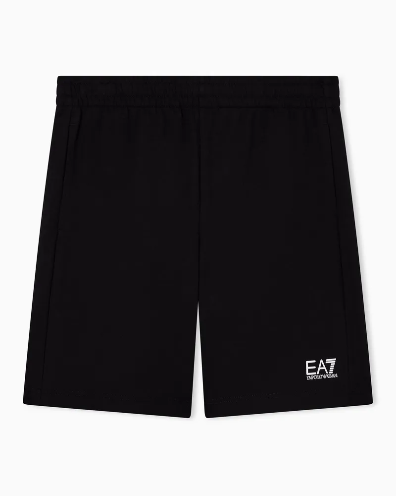 EA7 Shorts Core Identity aus Baumwolle Schwarz