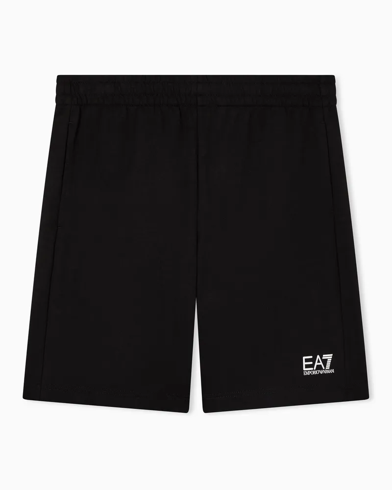 EA7 Core Identity Bermudashorts aus Baumwolle Schwarz