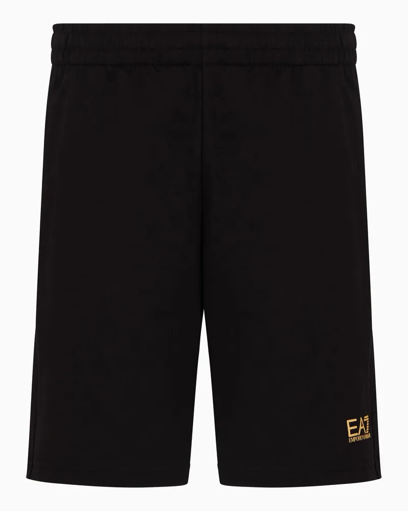 EA7 Core Identity Bermudashorts aus Baumwolle Schwarz