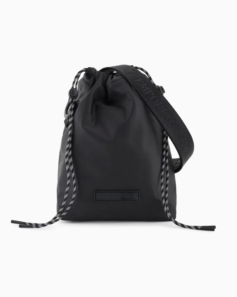 EA7 Mini-Beuteltasche aus Funktionsgewebe Schwarz