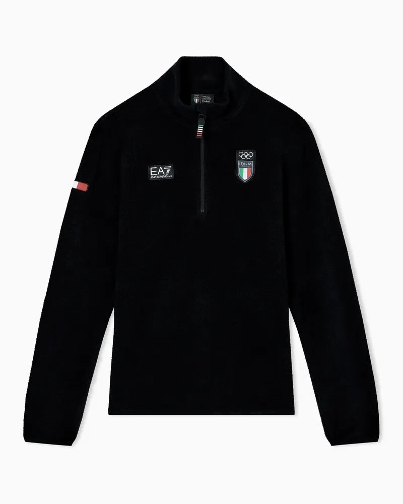 EA7 Funktions-Skioberteil aus Polar-Fleece Schwarz