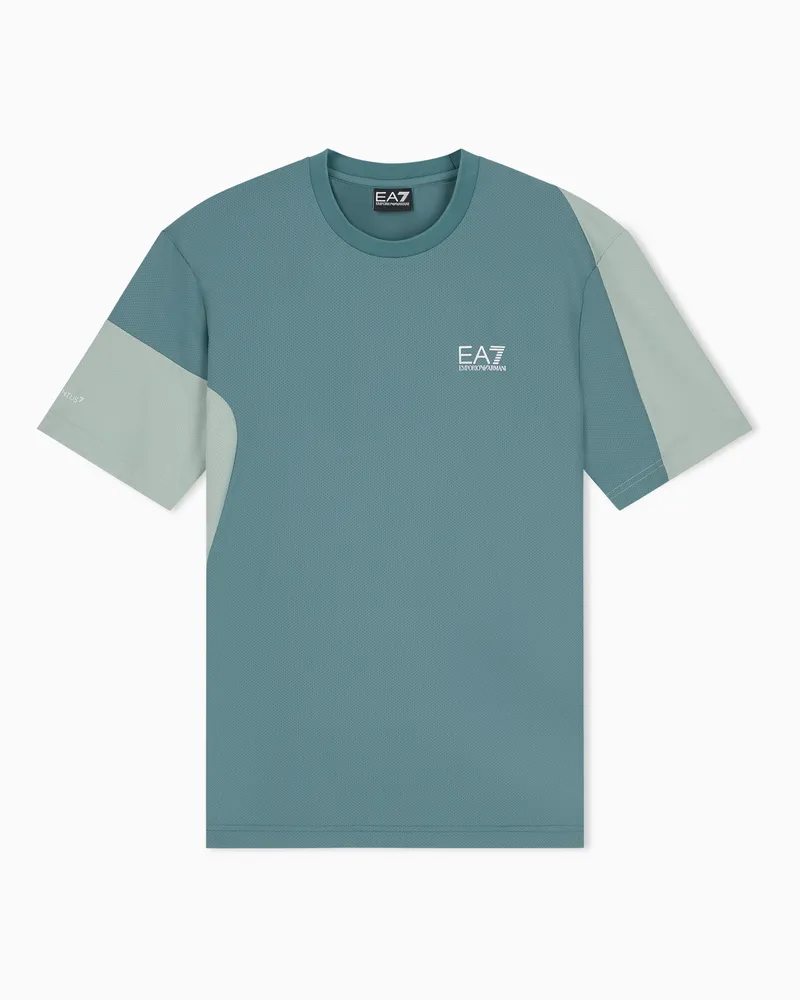EA7 T-Shirt Tennis Pro im Regular Fit aus Polyamidjersey Grün