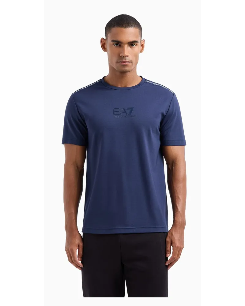 EA7 Regular Fit T-shirts Marineblau