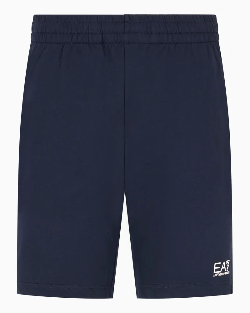 EA7 Core Identity Bermudashorts aus Baumwolle Blau