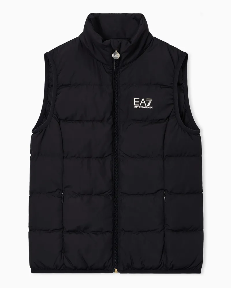 EA7 Gefütterte Logo Series Girl Weste Schwarz
