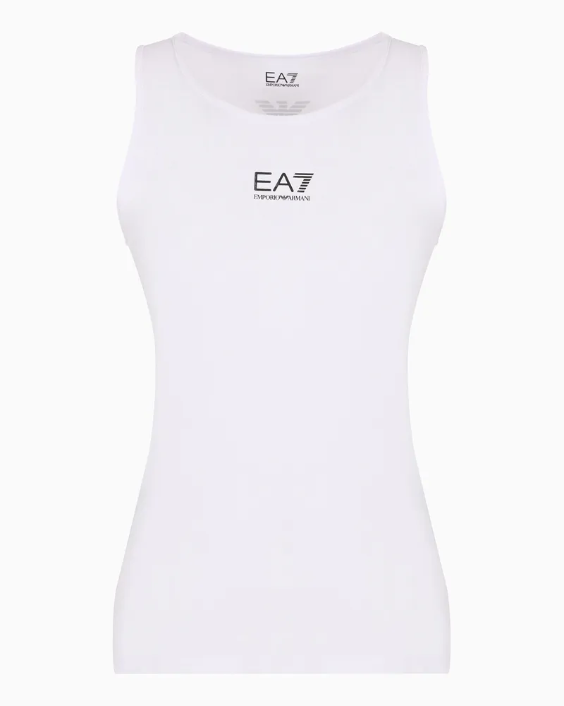 EA7 Tennis Pro Top aus VENTUS7-Funktionsgewebe Weiß