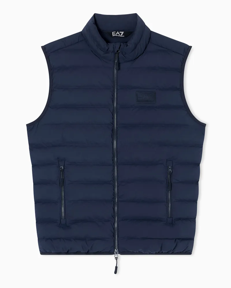 EA7 Wattierte Weste aus Funktionsgewebe Marineblau