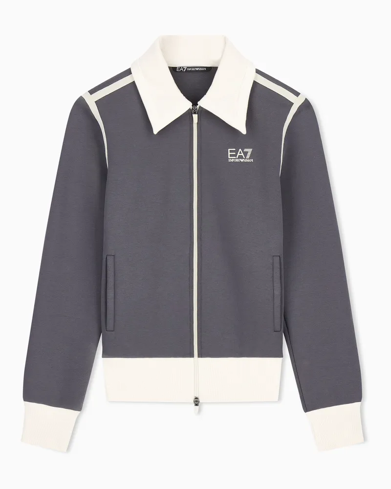 EA7 Sweatshirt Golf Pro im Regular Fit aus Jersey Grau