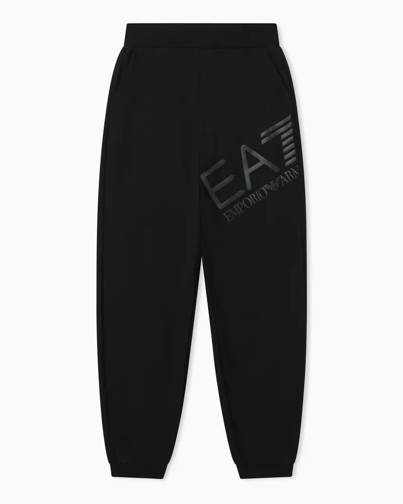 EA7 Logo Series Jogginghose aus Jersey Schwarz