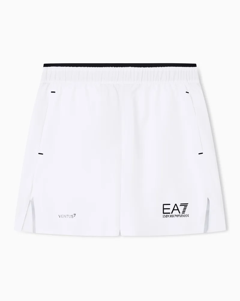 EA7 Tennis Pro Shorts aus VENTUS7-Funktionsgewebe Weiß