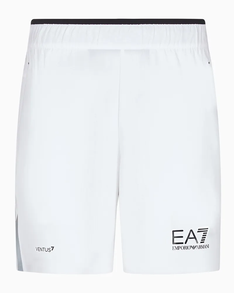 EA7 Tennis Pro Shorts aus VENTUS7-Funktionsgewebe Weiß