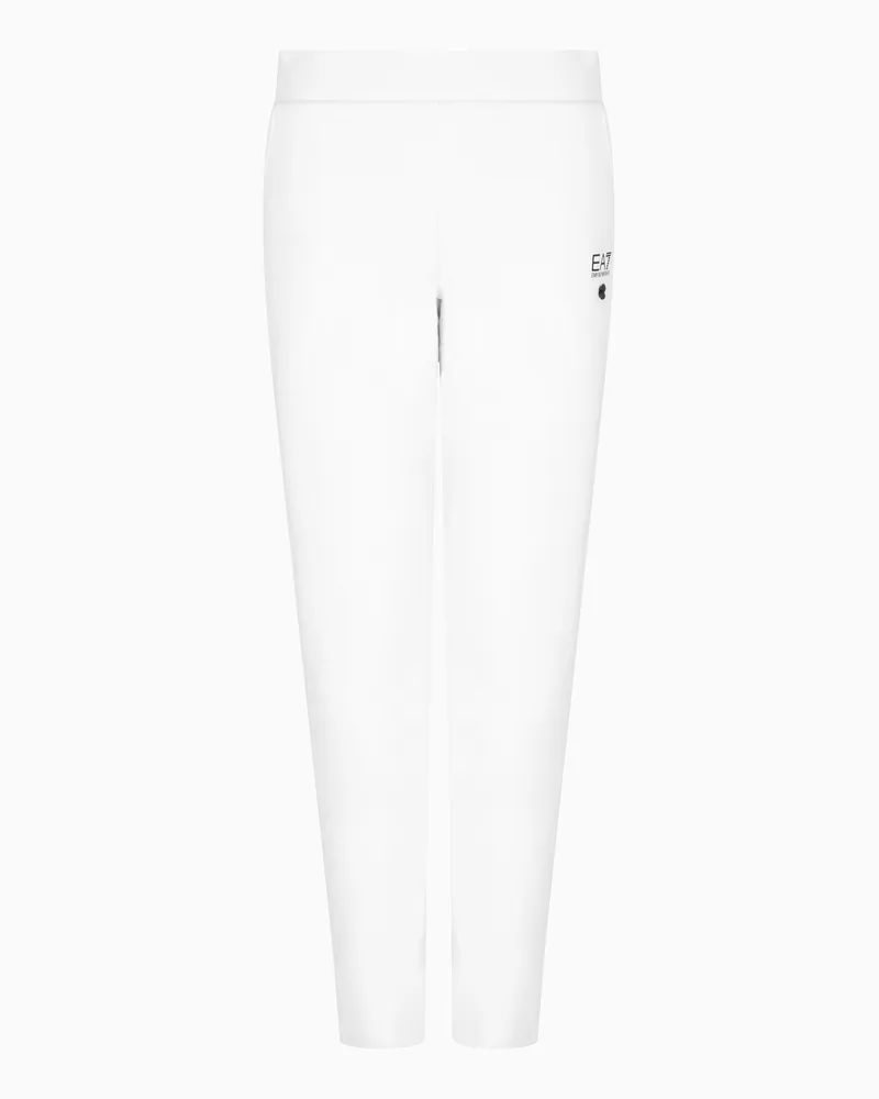 EA7 Logo Series Hose aus einer Baumwoll-Mischung Weiß