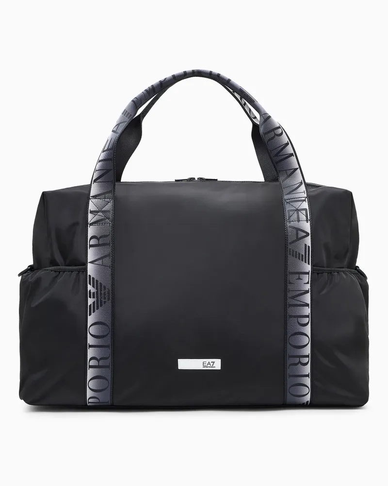 EA7 Große Tasche aus Funktionsgewebe Schwarz
