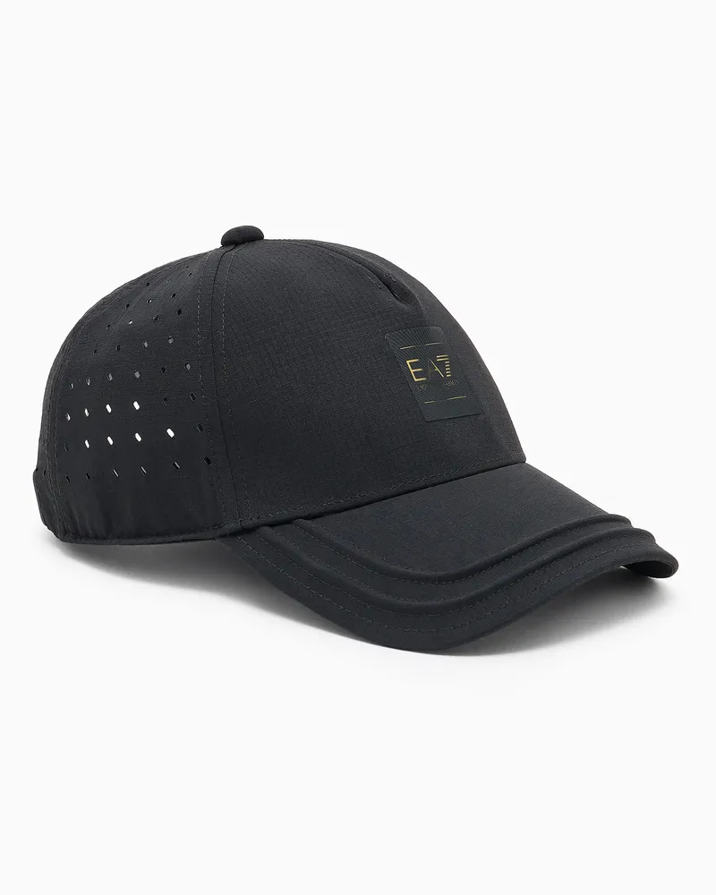 EA7 Gold Label Baseballcap Schwarz
