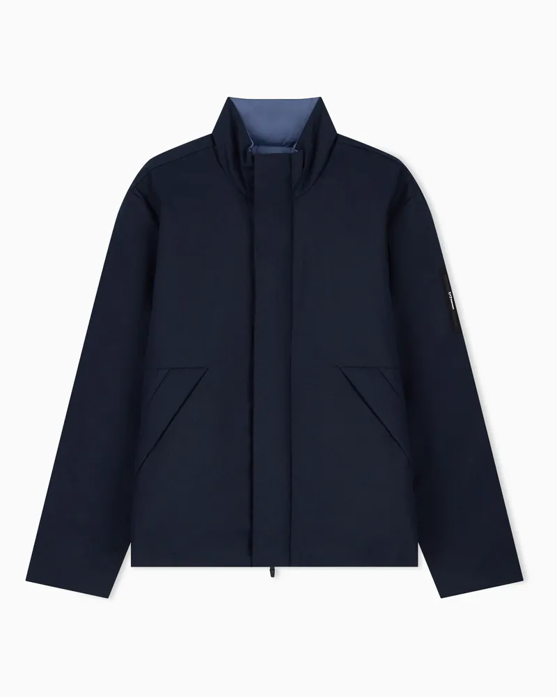 EA7 Tech-Bomberjacke wendbar im regularen Schnitt Marineblau