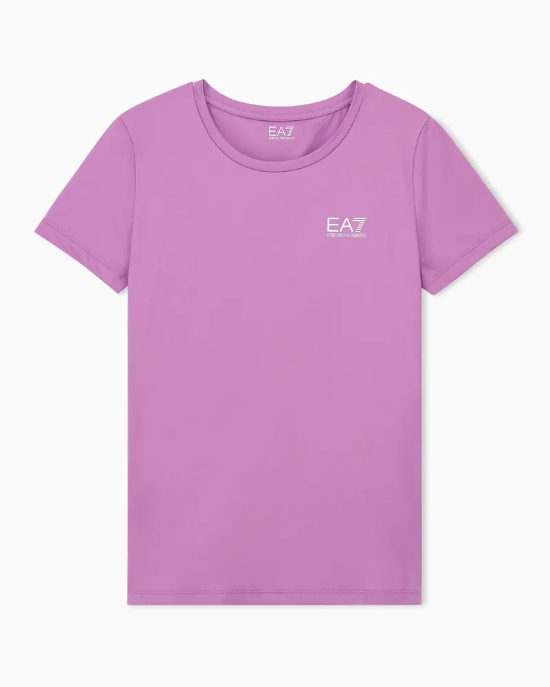 EA7 Dynamic athlete T-Shirt Vigor7-Funktionsgewebe mit Rundhals Fuchsia