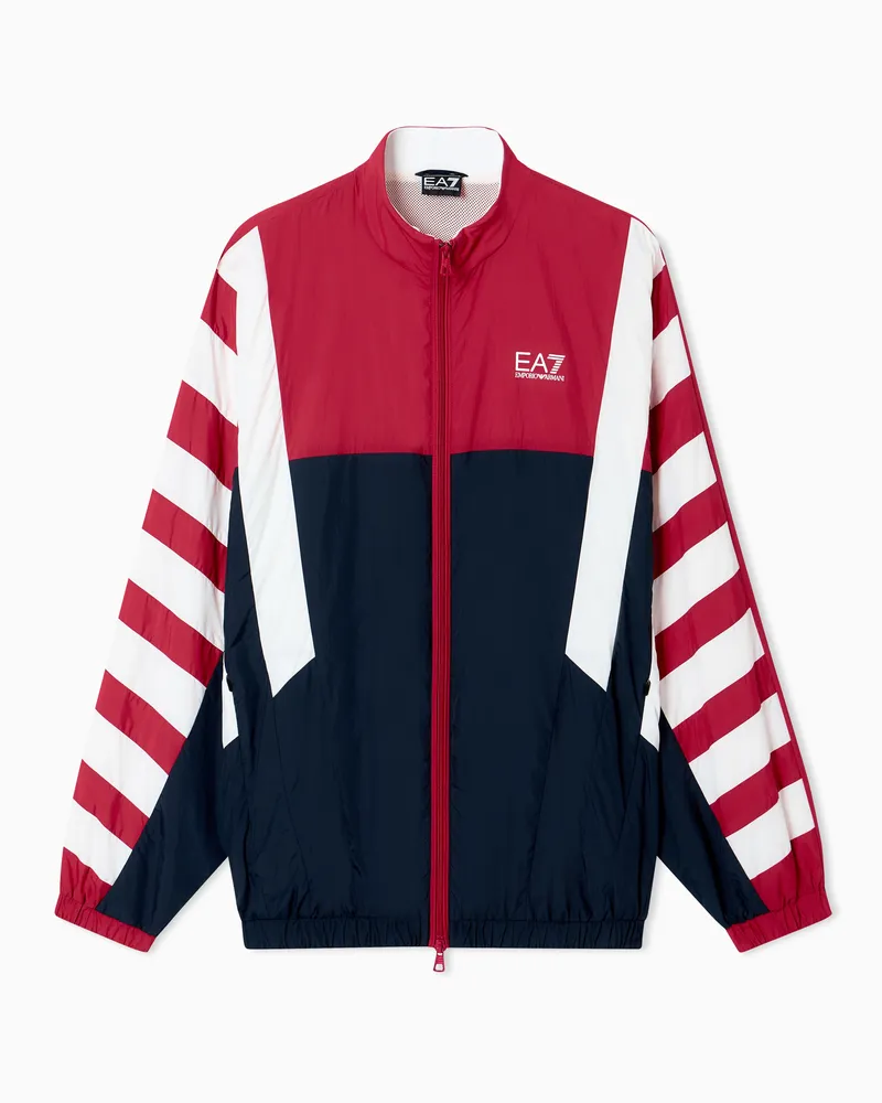 EA7 Summer Block Jacke aus Funktionsgewebe Marineblau