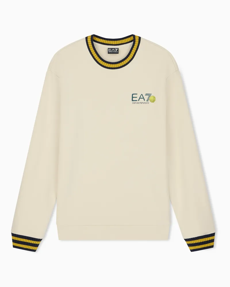 EA7 Sweatshirt Graphic Series im Regular Fit aus Jersey Beige