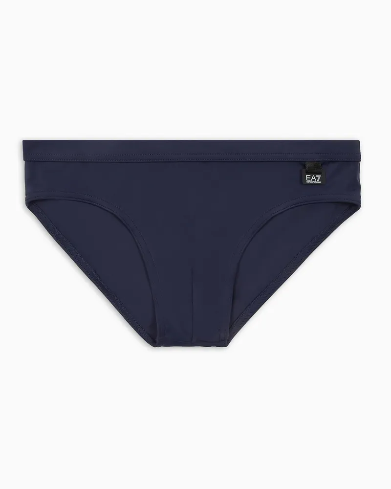 EA7 Logo Series Boy Badeslip mit Maxi-Logo Marineblau