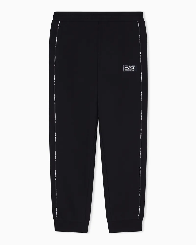 EA7 Logo Series Boy Jogginghose aus einer Baumwollmischung Schwarz