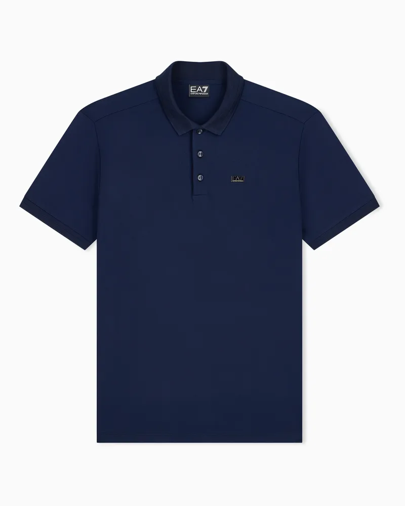 EA7 Poloshirt Lux Identity im Regular Fit aus Modaljersey Marineblau