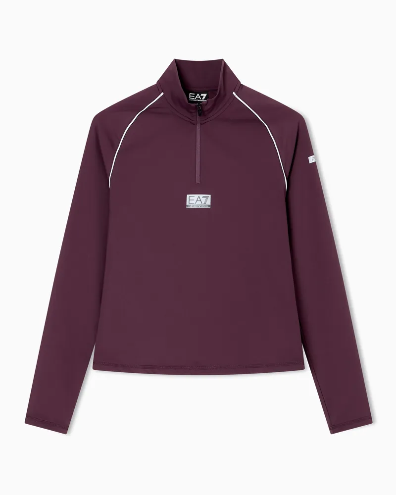 EA7 Dynamic Athlete Pullover mit langen Ärmeln aus FUROR7 Funktionsgewebe Violett