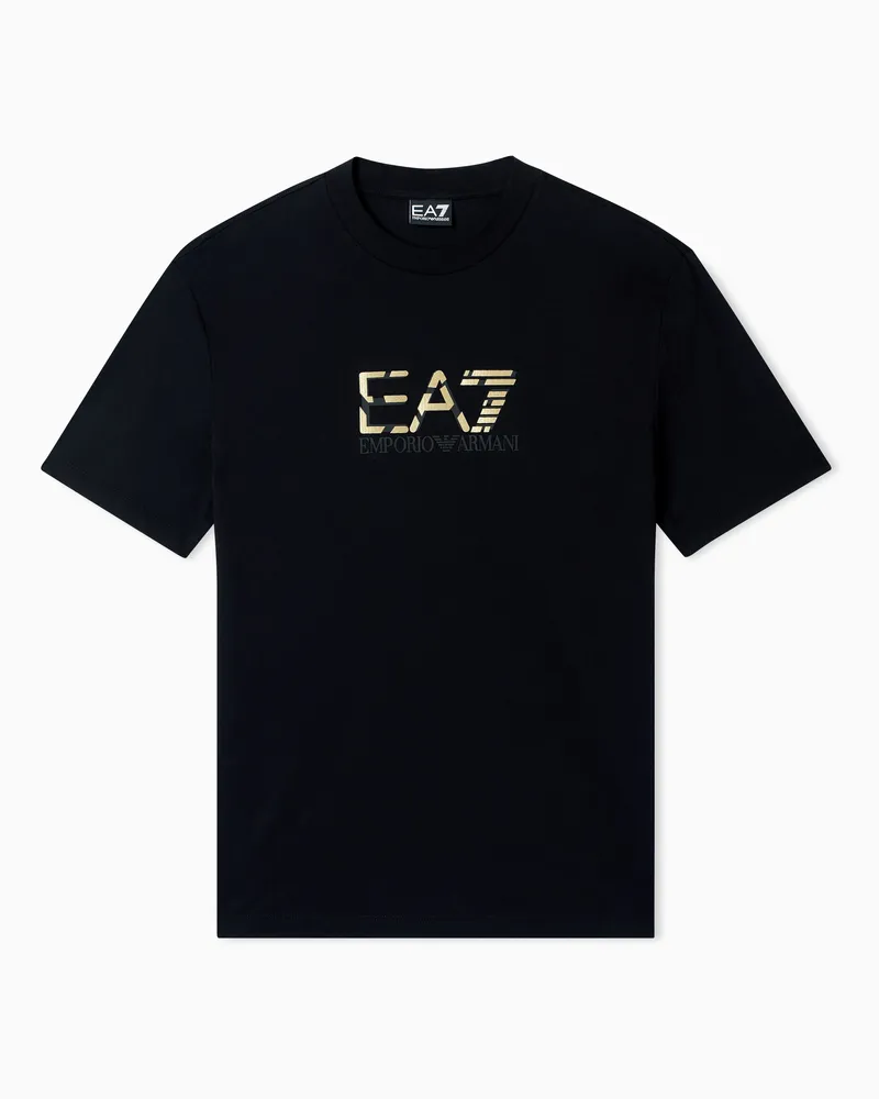 EA7 Regular Fit T-Shirts Schwarz