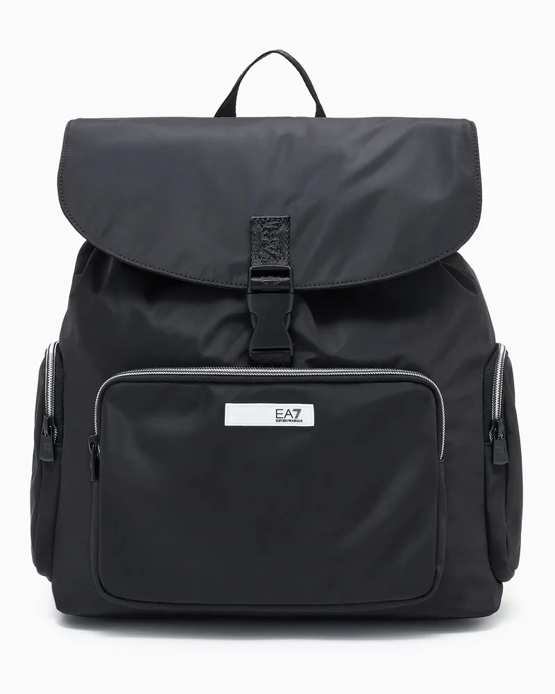 EA7 Rucksack aus Funktionsgewebe Schwarz