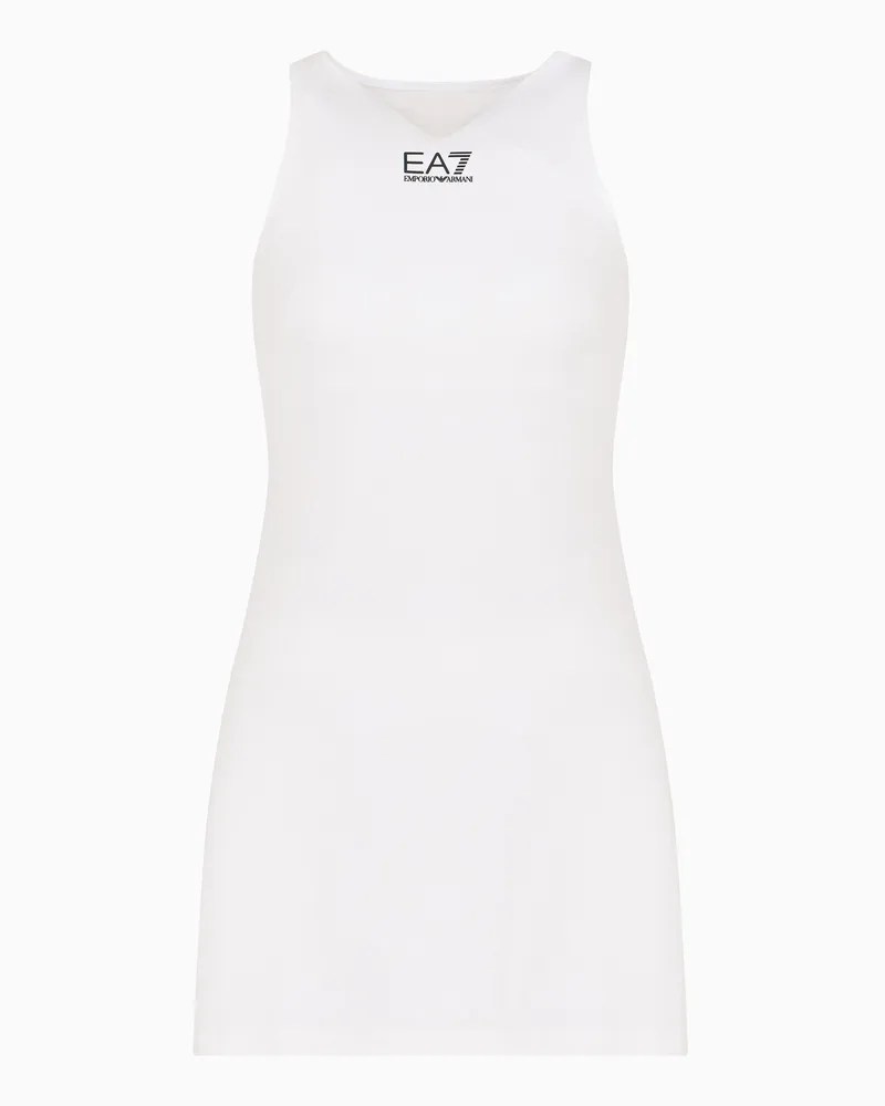 EA7 Tennis Pro Poloshirt aus VENTUS7-Funktionsgewebe Weiß