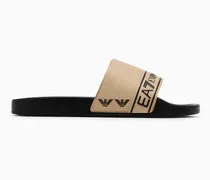 Slides mit einem logo-band und breitem Riemen
