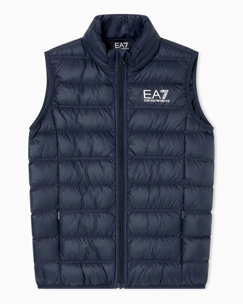 EA7 Packbare, wattierte Core Identity Boy Weste mit Daunenfüllung Marineblau