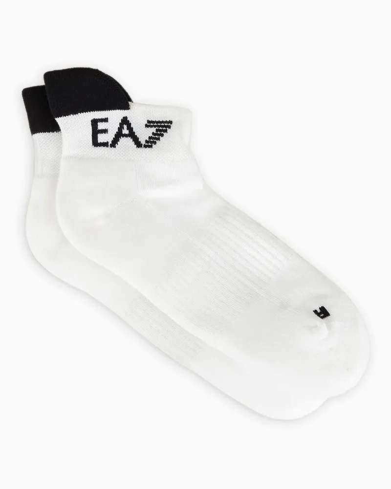 EA7 Tennis Pro Socken aus Baumwollmischung Weiß