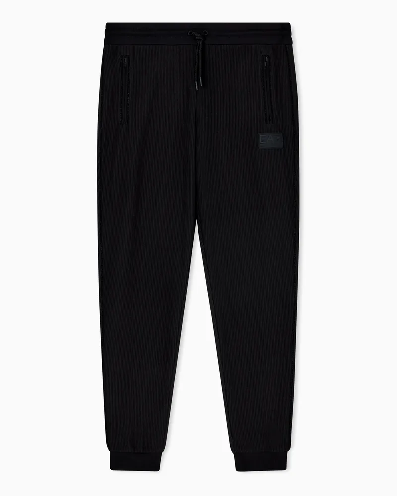 EA7 Lux Identity Jogginghose aus einer elastischen Viskose-Mischung Schwarz