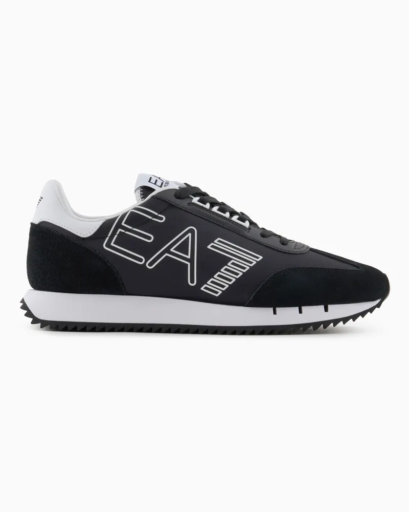 EA7 Black and White Vintage-Sneaker Schwarz