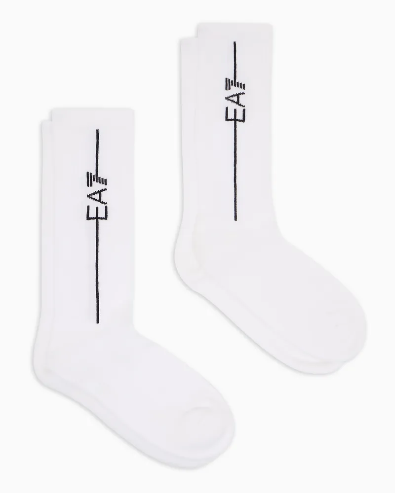 EA7 Trainingssocken aus Frottee Weiß