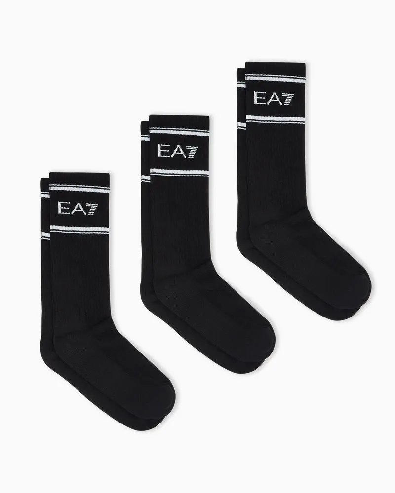 EA7 Dynamische Athletensocken Schwarz