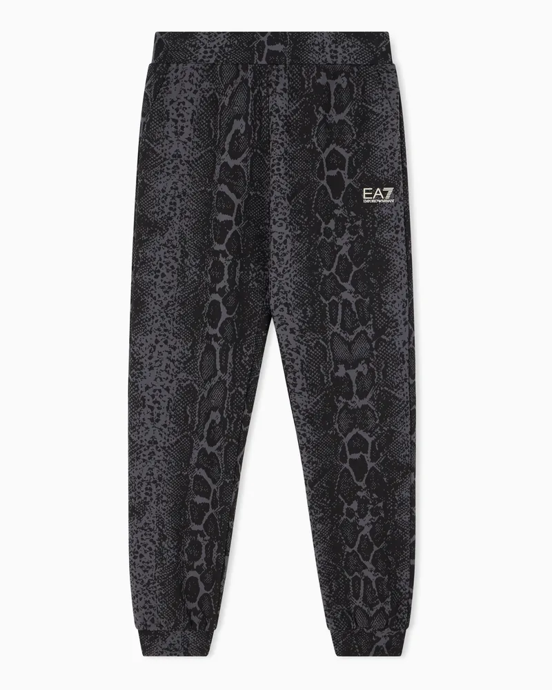 EA7 Hose Graphic Series im Regular Fit aus Baumwolljersey Grau