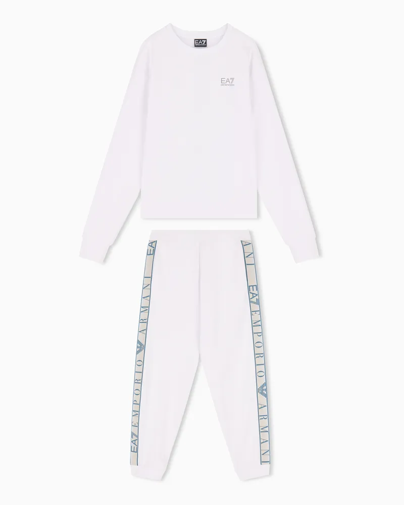 EA7 ASV Dynamic Athlete Trainingsanzug aus „Natural VENTUS7“-Funktionsgewebe Weiß