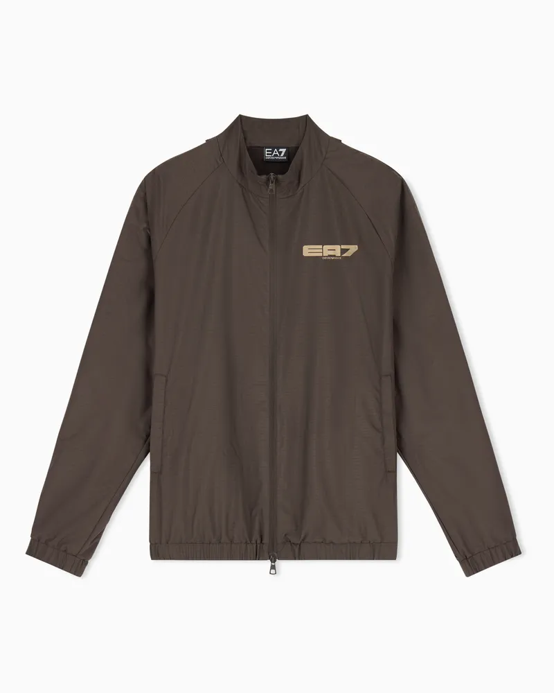 EA7 Sweatshirt Graphic Series mit Grafikprint Braun