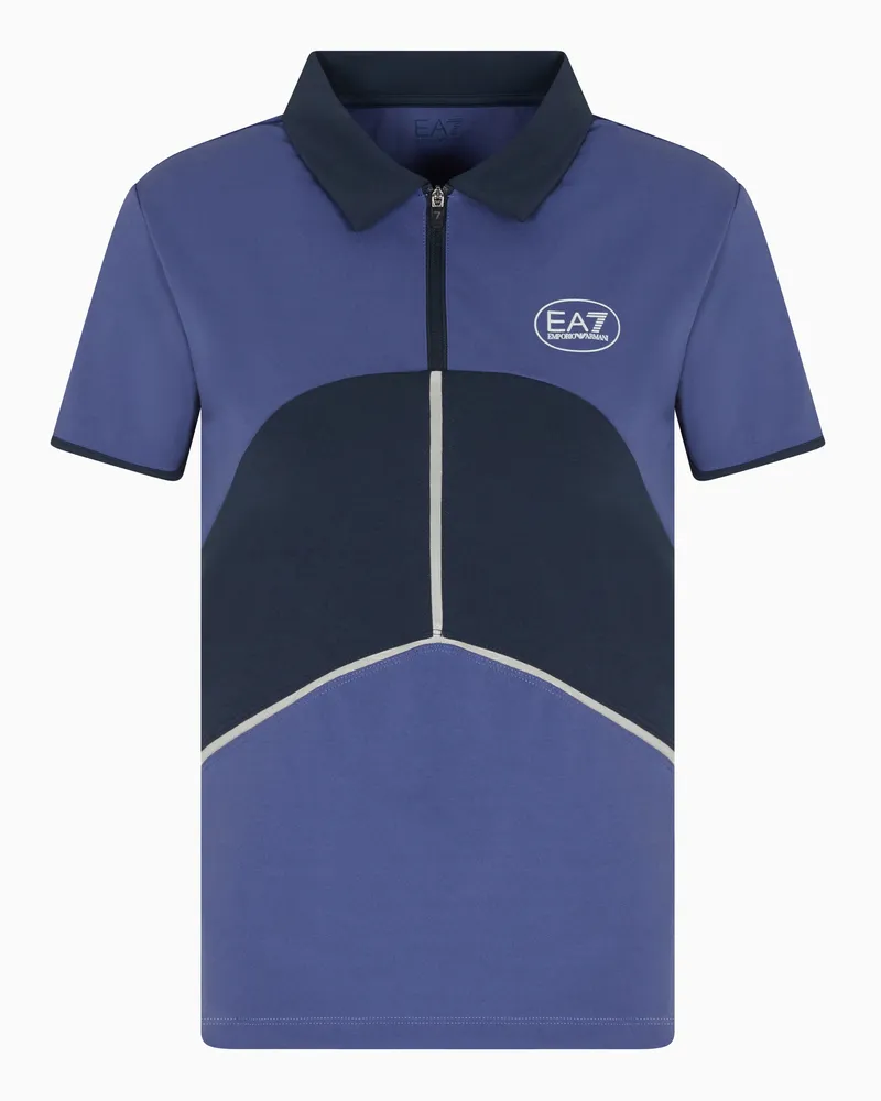 EA7 Tennis Pro Poloshirt aus VENTUS7-Funktionsgewebe Blau