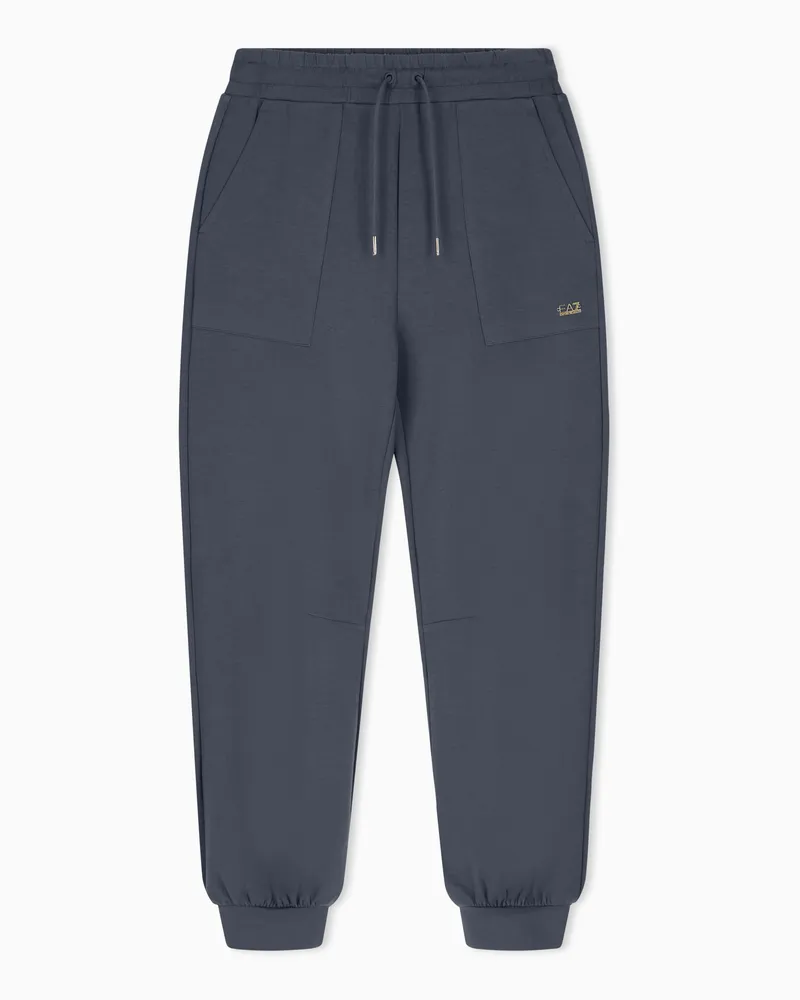 EA7 Jogginghose Core Lady Relax Jersey im Over Fit Grau