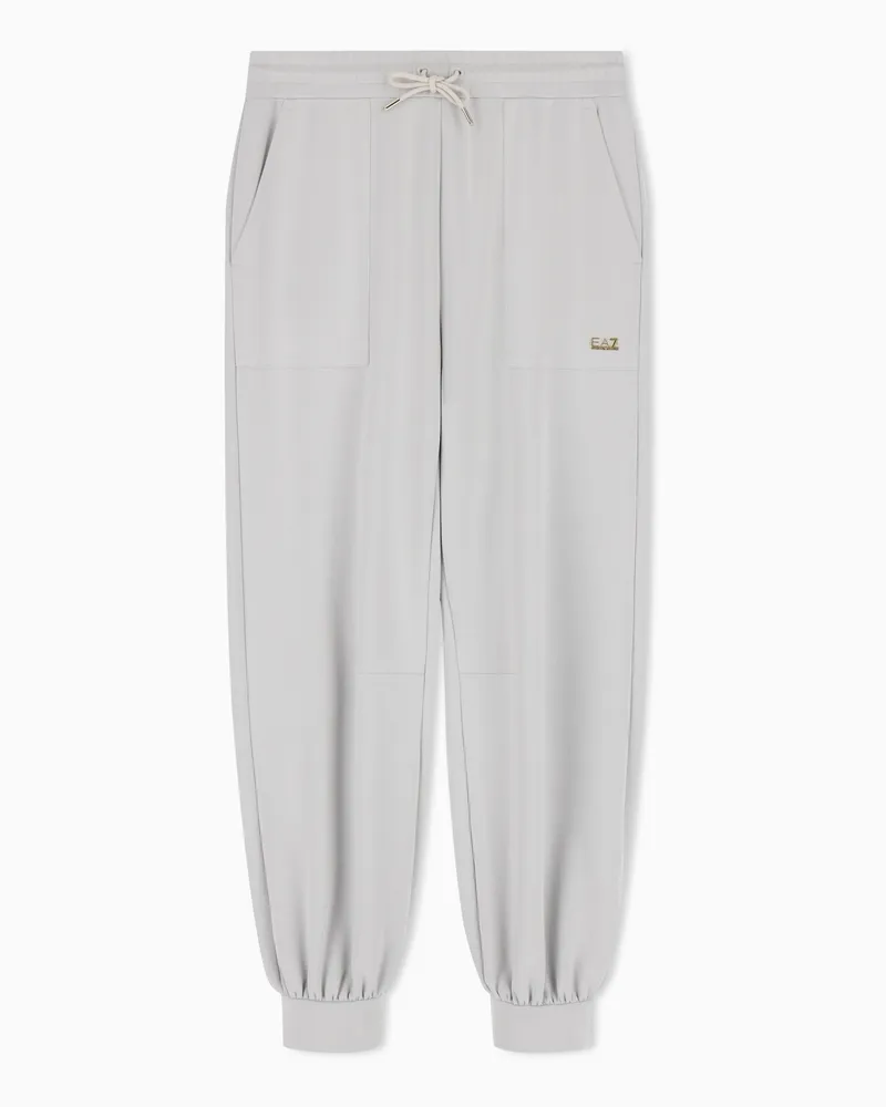 EA7 Jogginghose Core Lady Relax Jersey im Over Fit Grau
