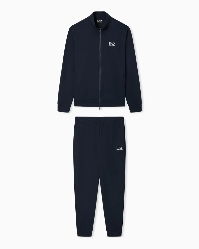 EA7 Core Identity Baumwoll-Trainingsanzug Blau