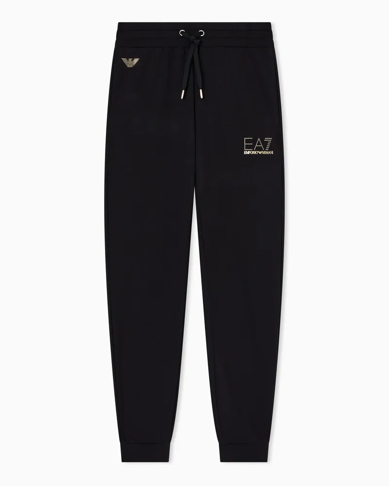 EA7 Evolution Jogginghose aus elastischer Viskose-Mischung Schwarz