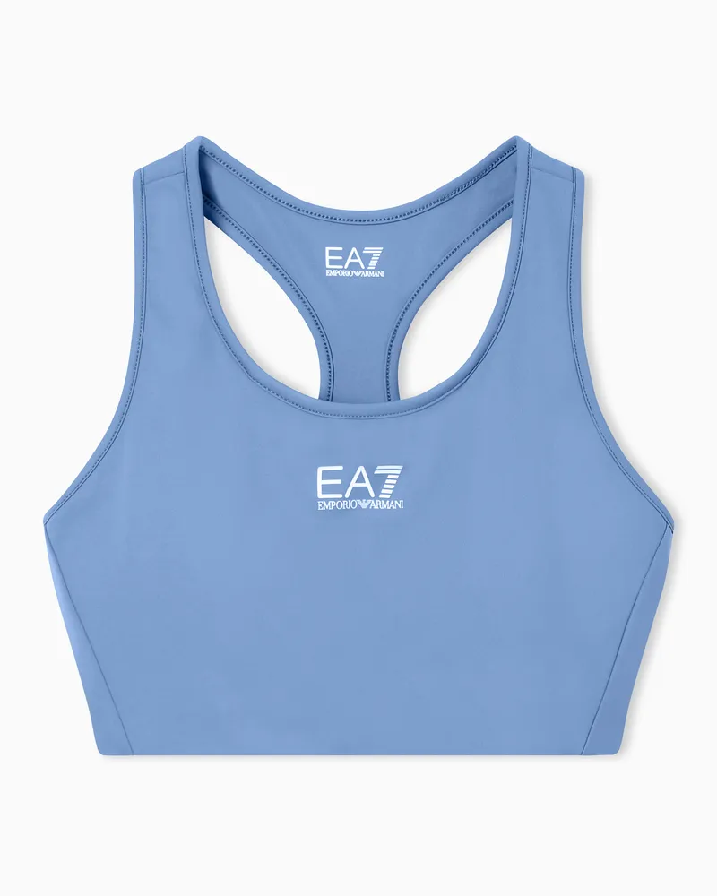 EA7 Dynamic Athlete Sport-BH aus VIGOR7-Funktionsgewebe Hellblau